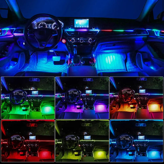 Car Interior RGB Light – 18-in-1 Music Sync & App Control