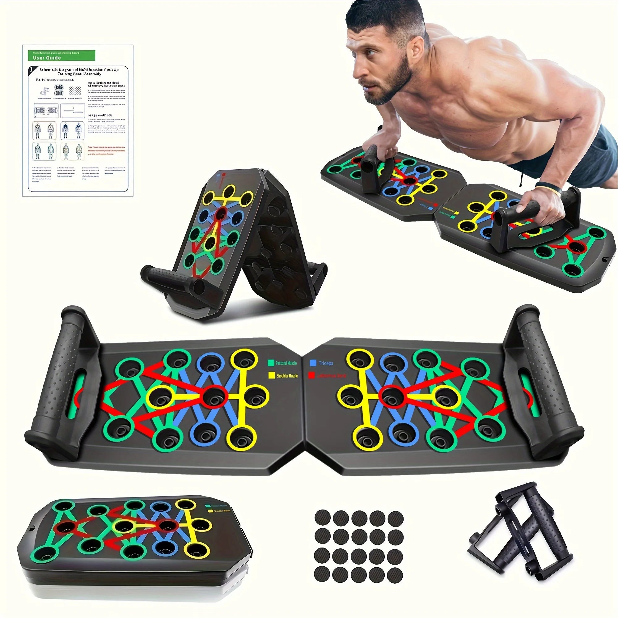 Adjustable Push-Up Board – Portable PP for Chest & Tricep Training, Compact Home Travel Gym Gear